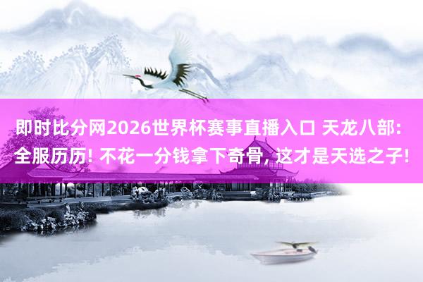 即时比分网2026世界杯赛事直播入口 天龙八部: 全服历历! 不花一分钱拿下奇骨, 这才是天选之子!