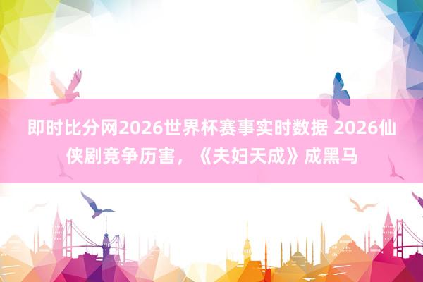即时比分网2026世界杯赛事实时数据 2026仙侠剧竞争历害，《夫妇天成》成黑马