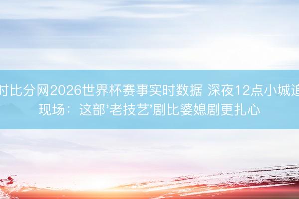 即时比分网2026世界杯赛事实时数据 深夜12点小城追剧现场：这部'老技艺'剧比婆媳剧更扎心